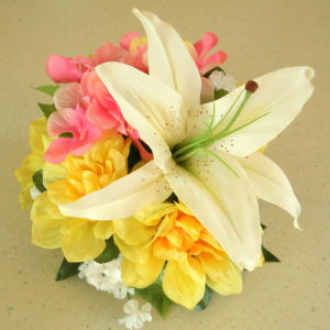 White Tiger Lily Floral Cake Topper